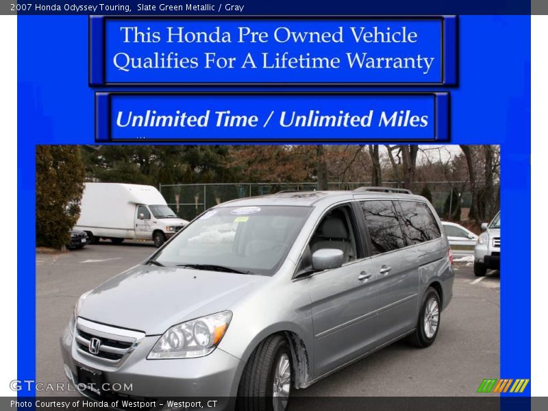 Slate Green Metallic / Gray 2007 Honda Odyssey Touring