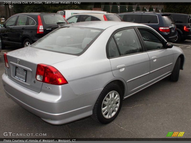 Satin Silver Metallic / Gray 2005 Honda Civic LX Sedan