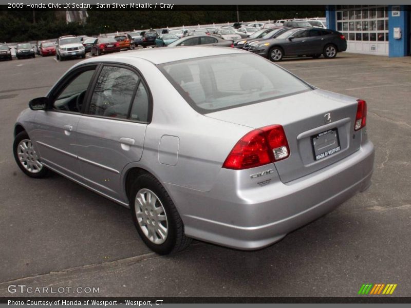 Satin Silver Metallic / Gray 2005 Honda Civic LX Sedan