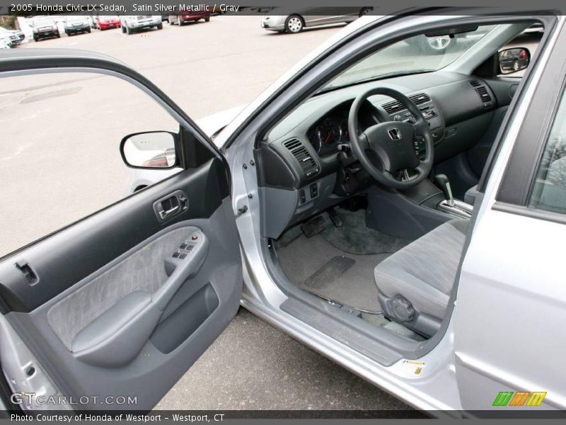 Satin Silver Metallic / Gray 2005 Honda Civic LX Sedan