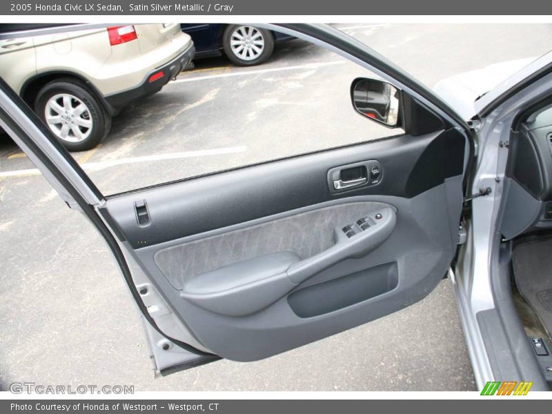 Satin Silver Metallic / Gray 2005 Honda Civic LX Sedan