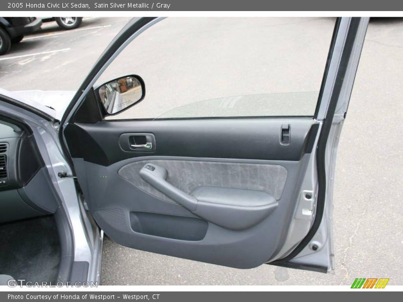 Satin Silver Metallic / Gray 2005 Honda Civic LX Sedan