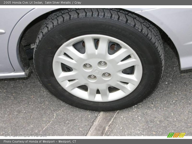 Satin Silver Metallic / Gray 2005 Honda Civic LX Sedan