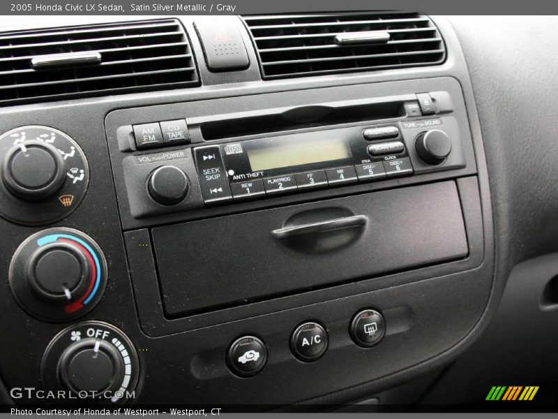Satin Silver Metallic / Gray 2005 Honda Civic LX Sedan