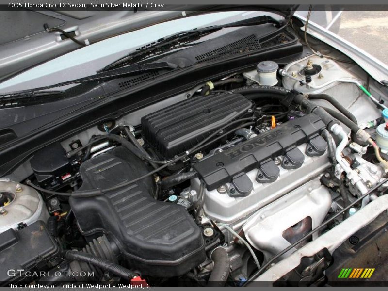 Satin Silver Metallic / Gray 2005 Honda Civic LX Sedan