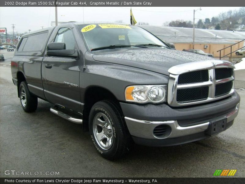 Graphite Metallic / Dark Slate Gray 2002 Dodge Ram 1500 SLT Regular Cab 4x4