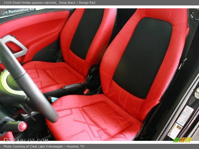 Deep Black / Design Red 2009 Smart fortwo passion cabriolet