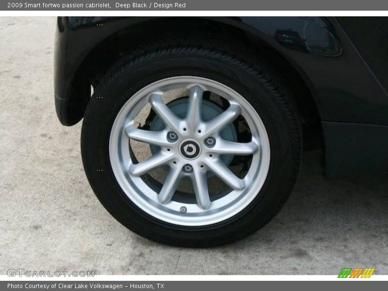 Deep Black / Design Red 2009 Smart fortwo passion cabriolet