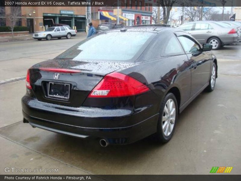 Taffeta White / Black 2007 Honda Accord EX V6 Coupe