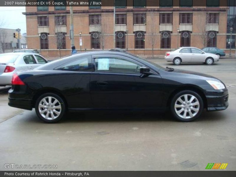 Taffeta White / Black 2007 Honda Accord EX V6 Coupe
