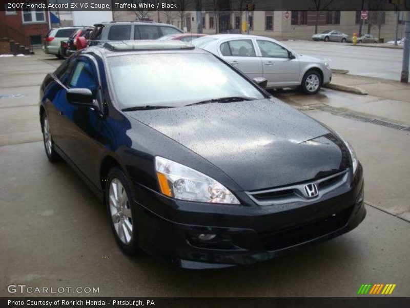Taffeta White / Black 2007 Honda Accord EX V6 Coupe
