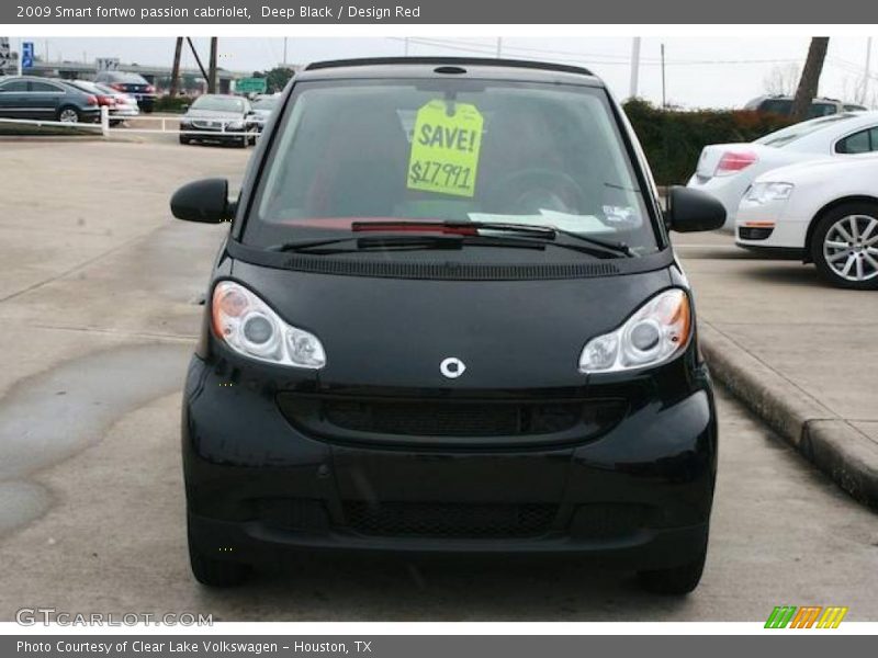 Deep Black / Design Red 2009 Smart fortwo passion cabriolet