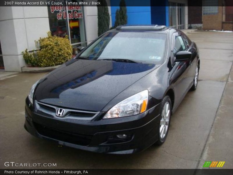 Taffeta White / Black 2007 Honda Accord EX V6 Coupe