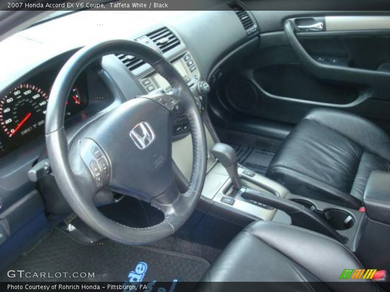 Taffeta White / Black 2007 Honda Accord EX V6 Coupe