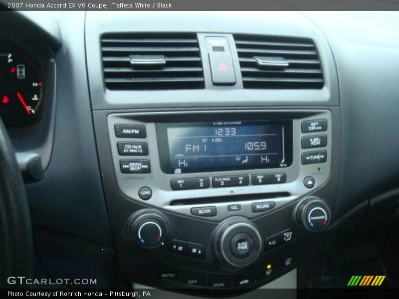 Taffeta White / Black 2007 Honda Accord EX V6 Coupe