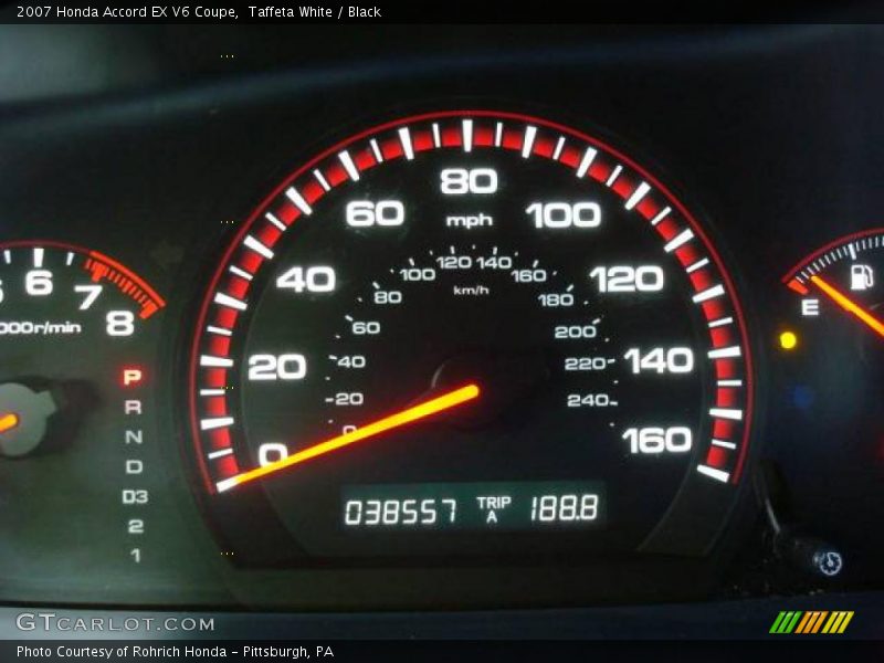 Taffeta White / Black 2007 Honda Accord EX V6 Coupe