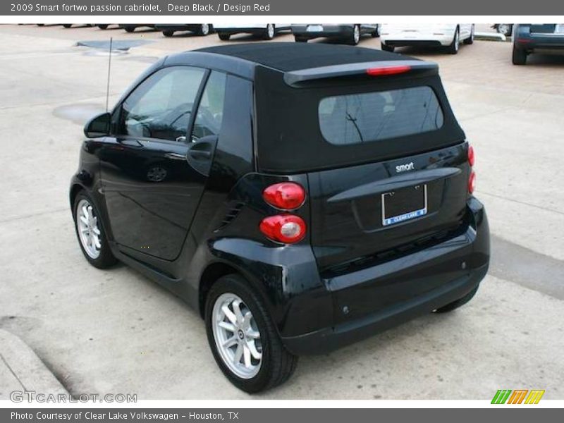 Deep Black / Design Red 2009 Smart fortwo passion cabriolet