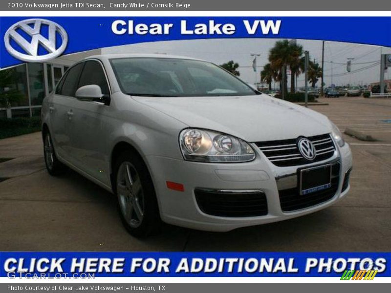 Candy White / Cornsilk Beige 2010 Volkswagen Jetta TDI Sedan