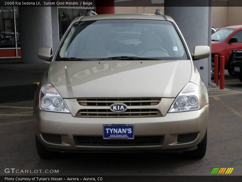 Sunset Gold Metallic / Beige 2008 Kia Sedona LX