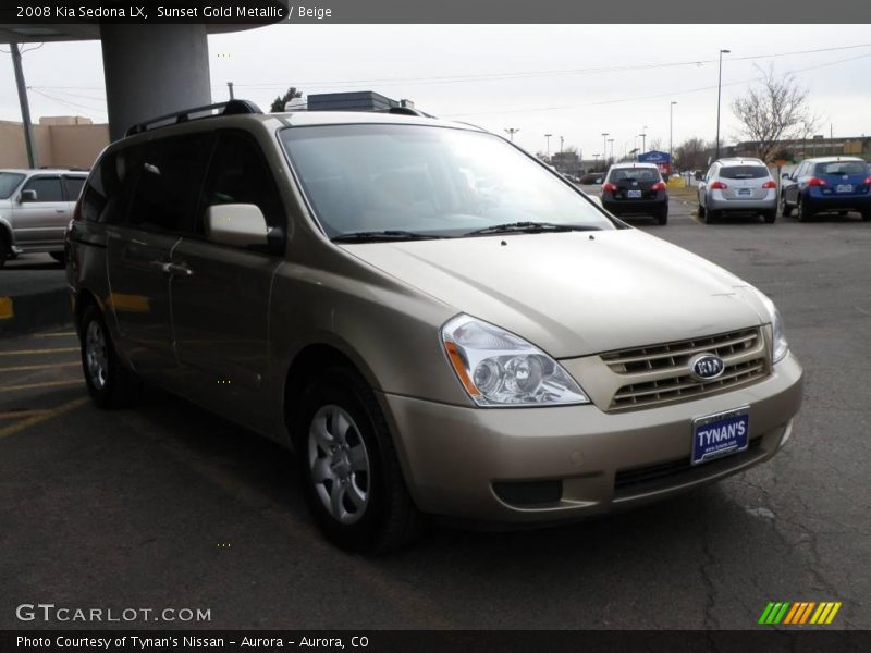 Sunset Gold Metallic / Beige 2008 Kia Sedona LX