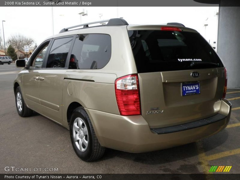 Sunset Gold Metallic / Beige 2008 Kia Sedona LX