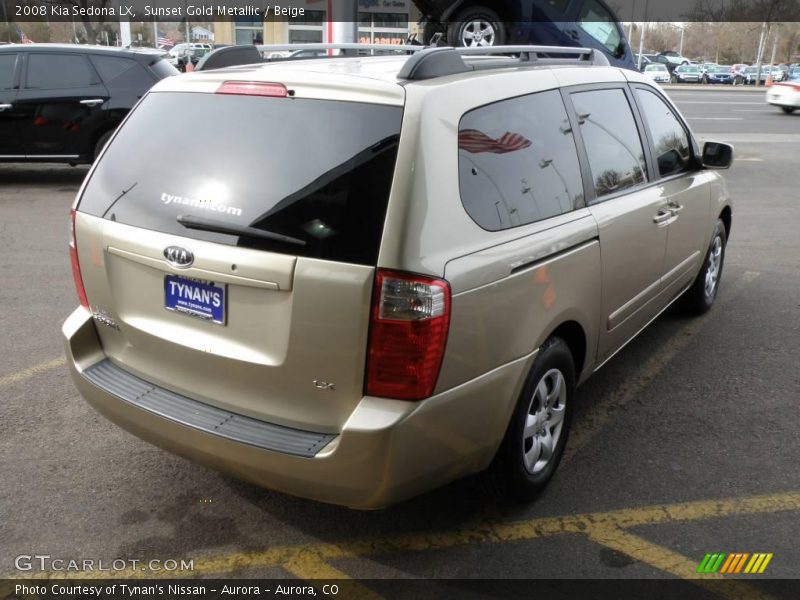 Sunset Gold Metallic / Beige 2008 Kia Sedona LX