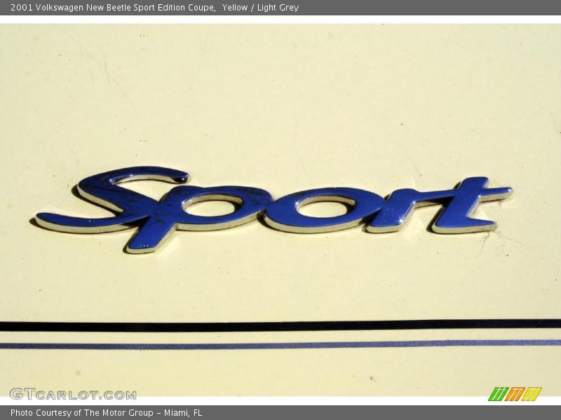 Yellow / Light Grey 2001 Volkswagen New Beetle Sport Edition Coupe