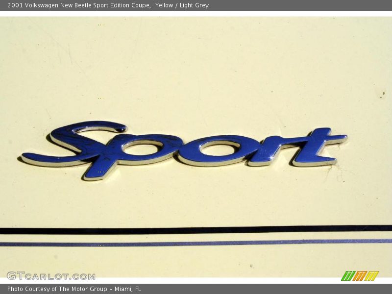 Yellow / Light Grey 2001 Volkswagen New Beetle Sport Edition Coupe