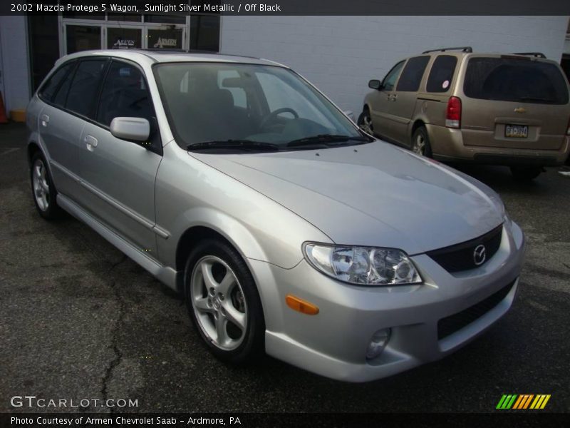 Sunlight Silver Metallic / Off Black 2002 Mazda Protege 5 Wagon