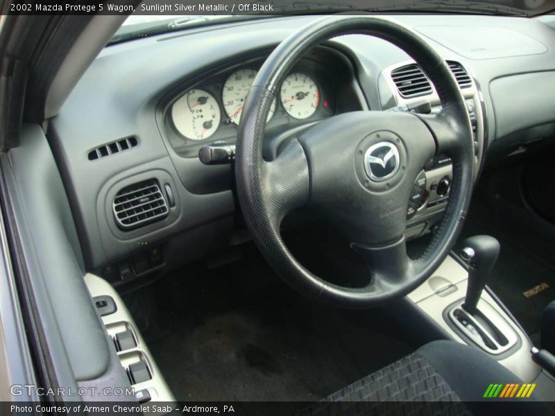 Sunlight Silver Metallic / Off Black 2002 Mazda Protege 5 Wagon