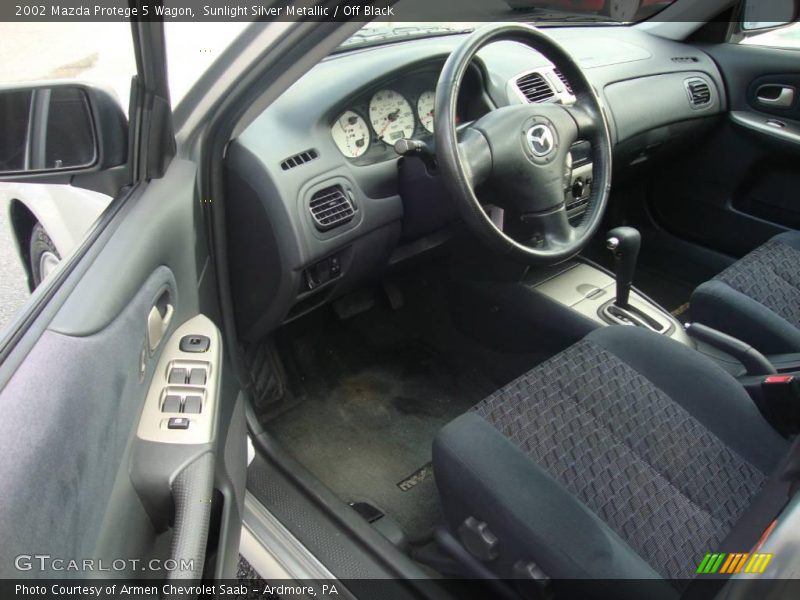 Sunlight Silver Metallic / Off Black 2002 Mazda Protege 5 Wagon