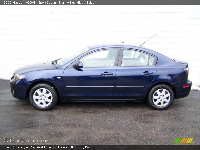 Stormy Blue Mica / Beige 2009 Mazda MAZDA3 i Sport Sedan