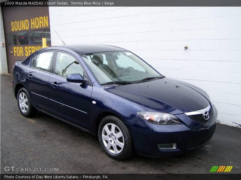 Stormy Blue Mica / Beige 2009 Mazda MAZDA3 i Sport Sedan