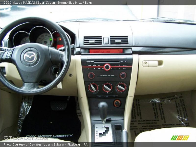 Stormy Blue Mica / Beige 2009 Mazda MAZDA3 i Sport Sedan