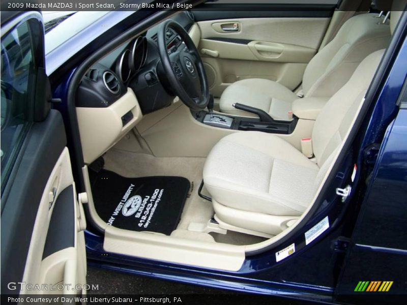 Stormy Blue Mica / Beige 2009 Mazda MAZDA3 i Sport Sedan