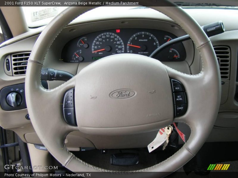 Arizona Beige Metallic / Medium Parchment 2001 Ford F150 XLT SuperCrew