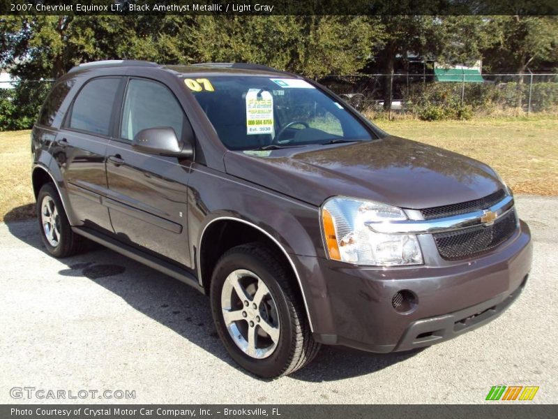 Black Amethyst Metallic / Light Gray 2007 Chevrolet Equinox LT