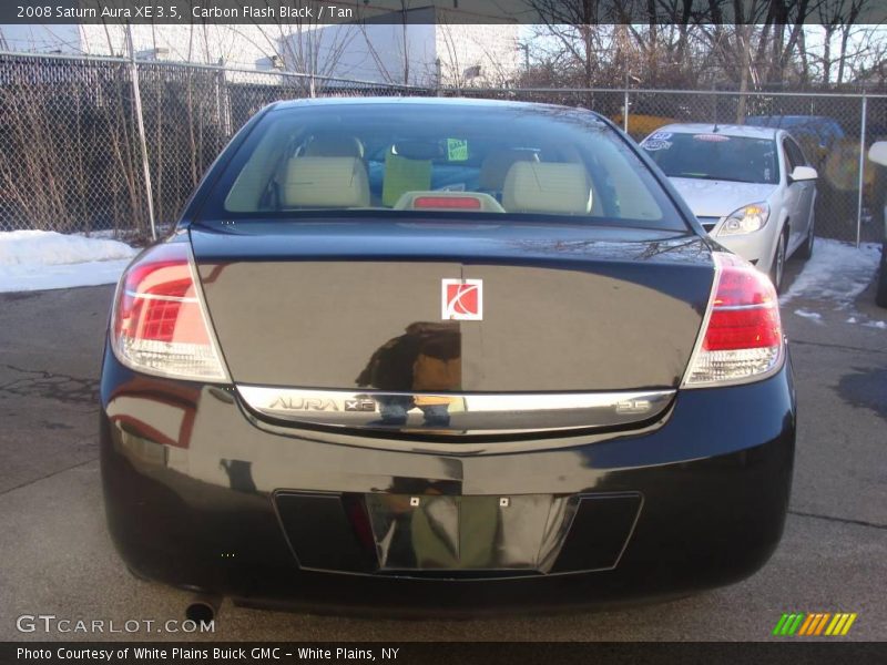 Carbon Flash Black / Tan 2008 Saturn Aura XE 3.5