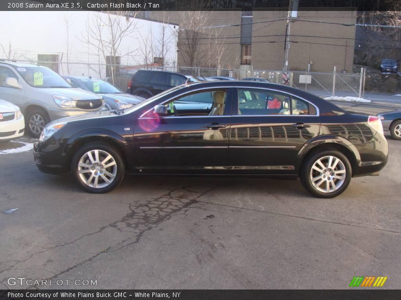 Carbon Flash Black / Tan 2008 Saturn Aura XE 3.5