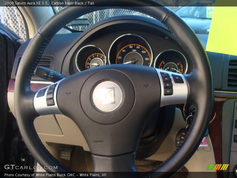 Carbon Flash Black / Tan 2008 Saturn Aura XE 3.5