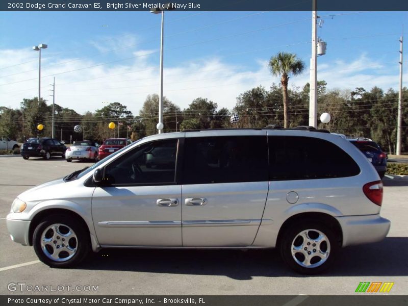 Bright Silver Metallic / Navy Blue 2002 Dodge Grand Caravan ES