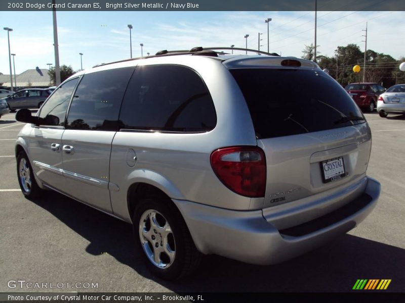 Bright Silver Metallic / Navy Blue 2002 Dodge Grand Caravan ES
