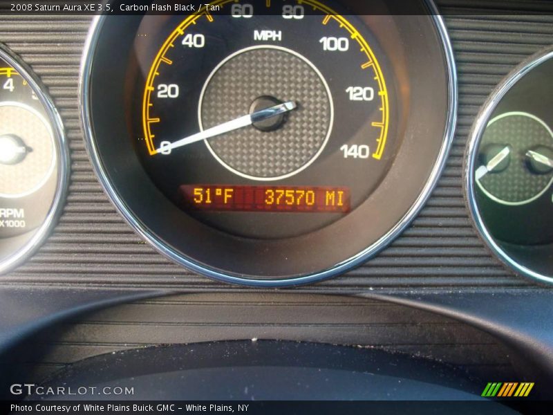 Carbon Flash Black / Tan 2008 Saturn Aura XE 3.5