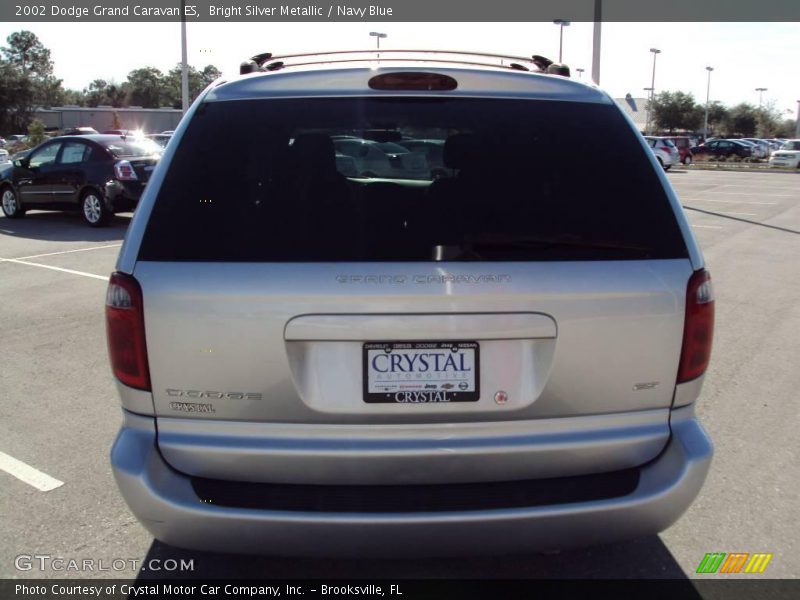 Bright Silver Metallic / Navy Blue 2002 Dodge Grand Caravan ES