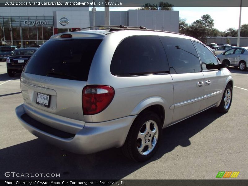 Bright Silver Metallic / Navy Blue 2002 Dodge Grand Caravan ES