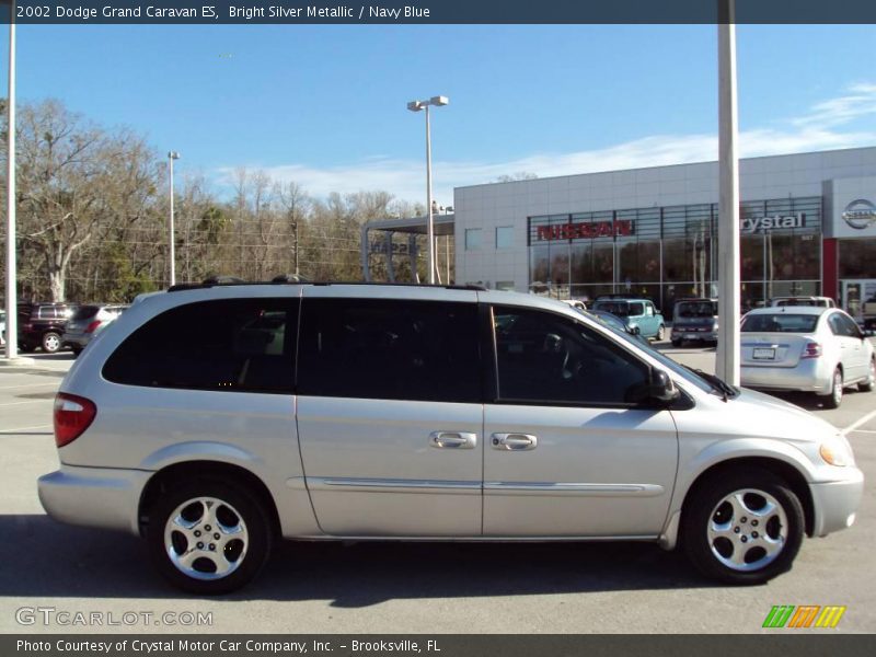 Bright Silver Metallic / Navy Blue 2002 Dodge Grand Caravan ES