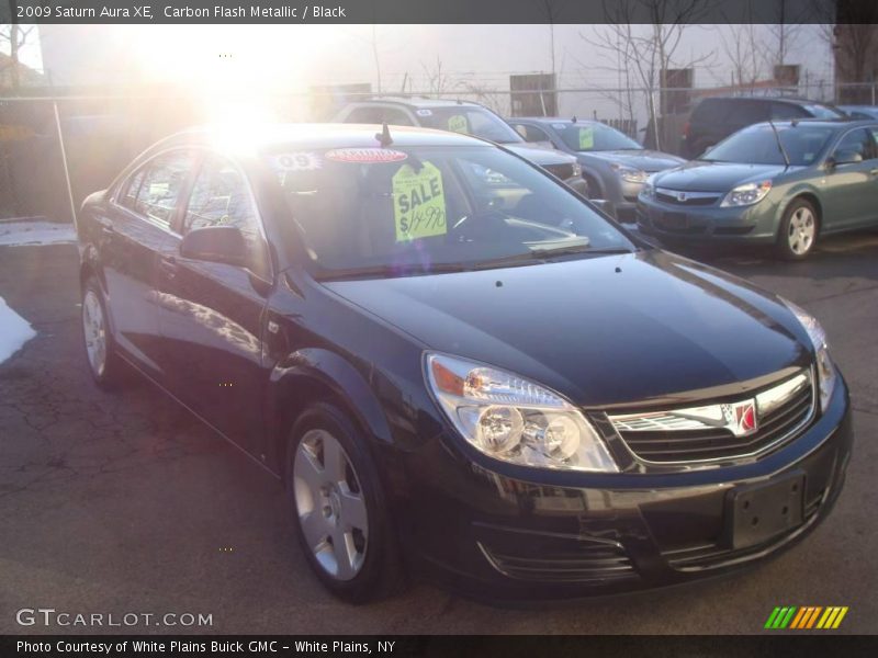 Carbon Flash Metallic / Black 2009 Saturn Aura XE