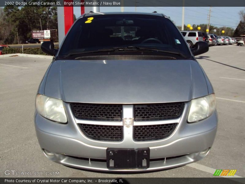 Bright Silver Metallic / Navy Blue 2002 Dodge Grand Caravan ES