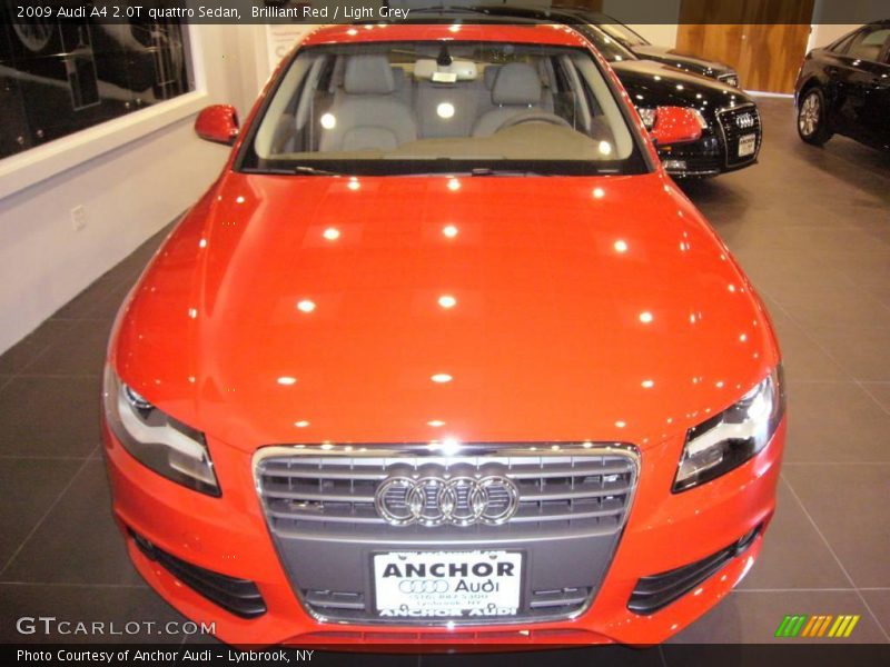 Brilliant Red / Light Grey 2009 Audi A4 2.0T quattro Sedan