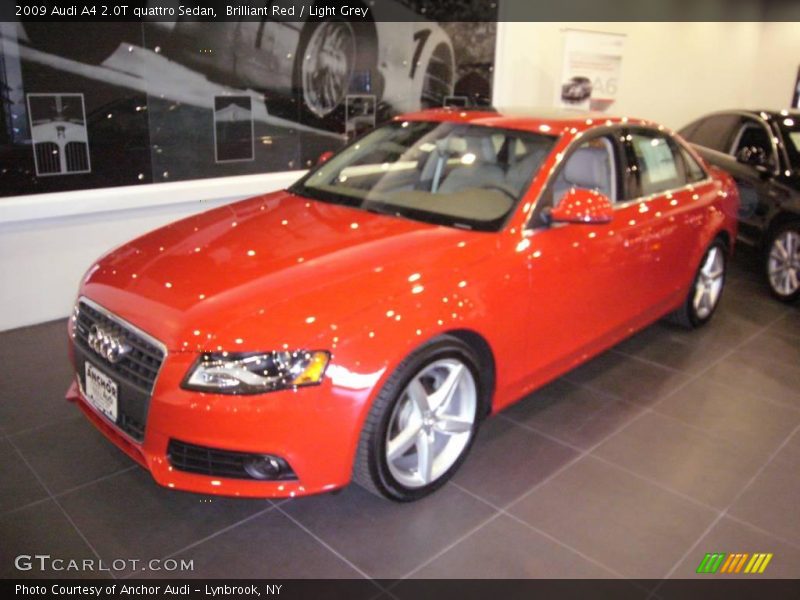 Brilliant Red / Light Grey 2009 Audi A4 2.0T quattro Sedan